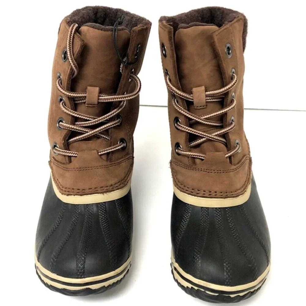 Sorel Women's Slimpack II Lace Waterproof Snow Boots Cattail Brown, Size 7 M